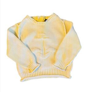 Original Marines soft yellow baby knitted anchor sweater